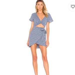 Majorelle Evelyn Dress- Blue Ditsy